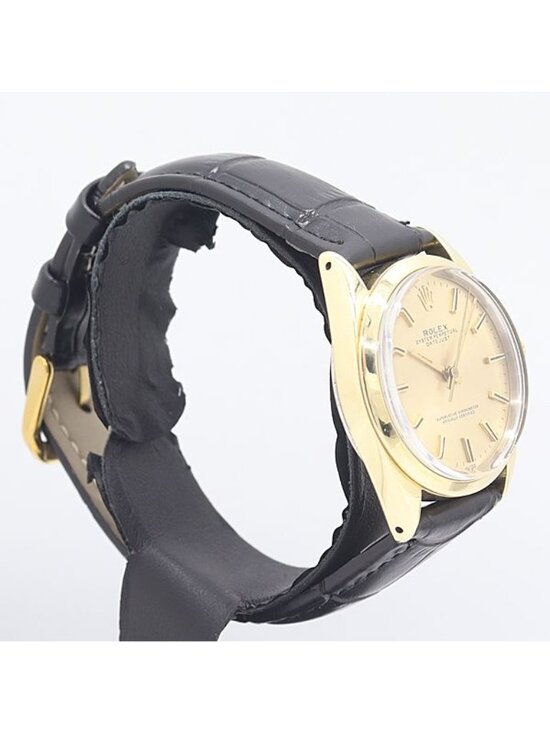 Rolex Oyster Perpetual Automatic Winding Gold Dial Watch main image 3